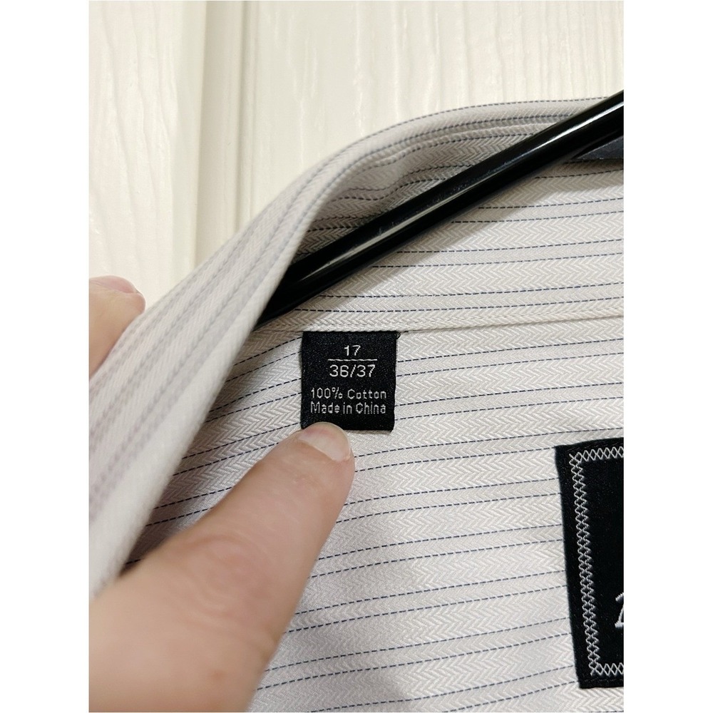 David Donahue Dress Shirt 17 100% Cotton Preppy Formal Business Casual - Picture 4 of 6